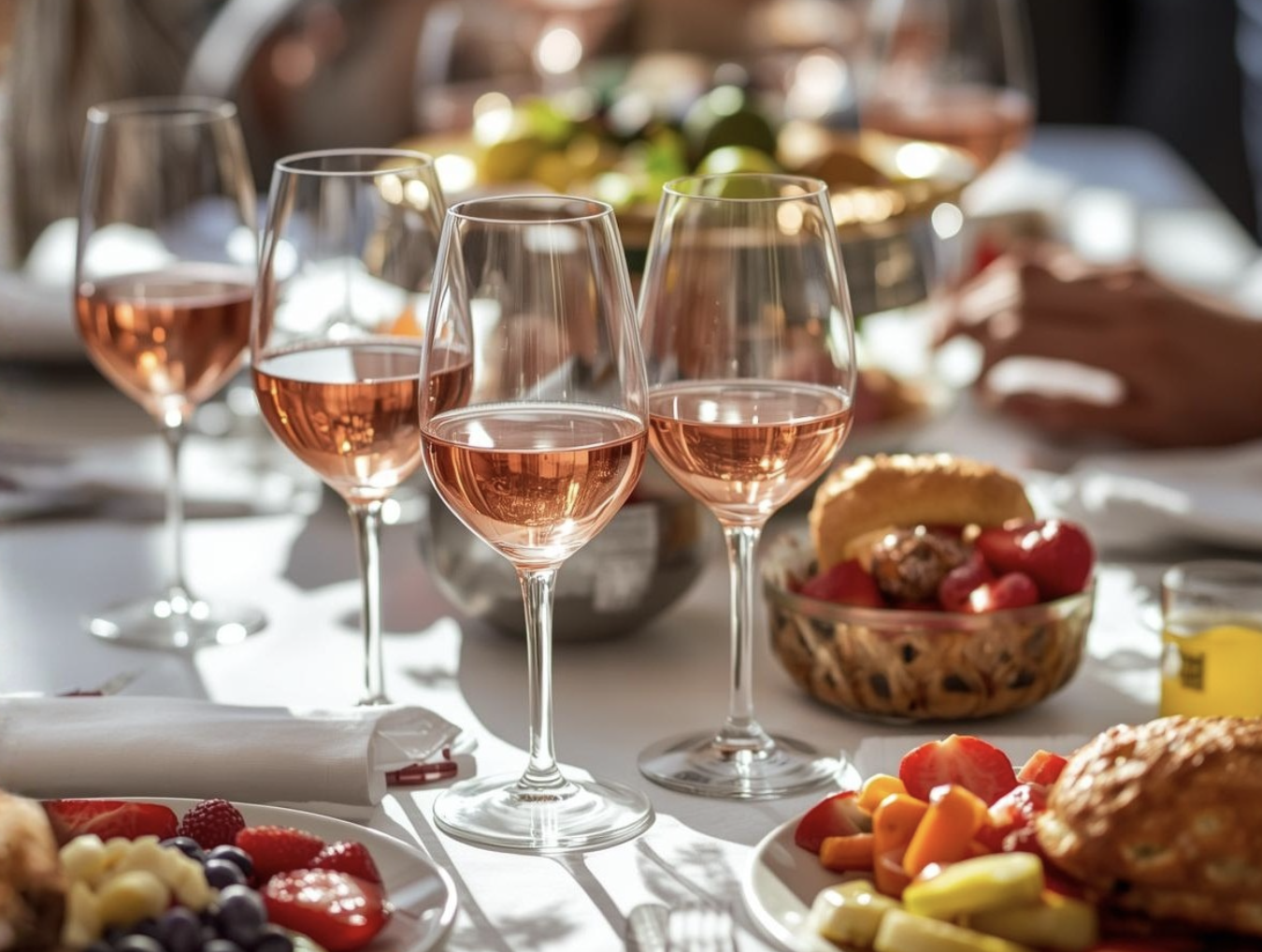 brunch et vin rosé