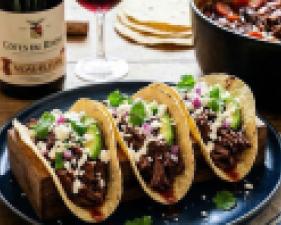 Tacos effiloche bourguignon