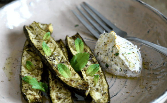 légumes grillés et fromage