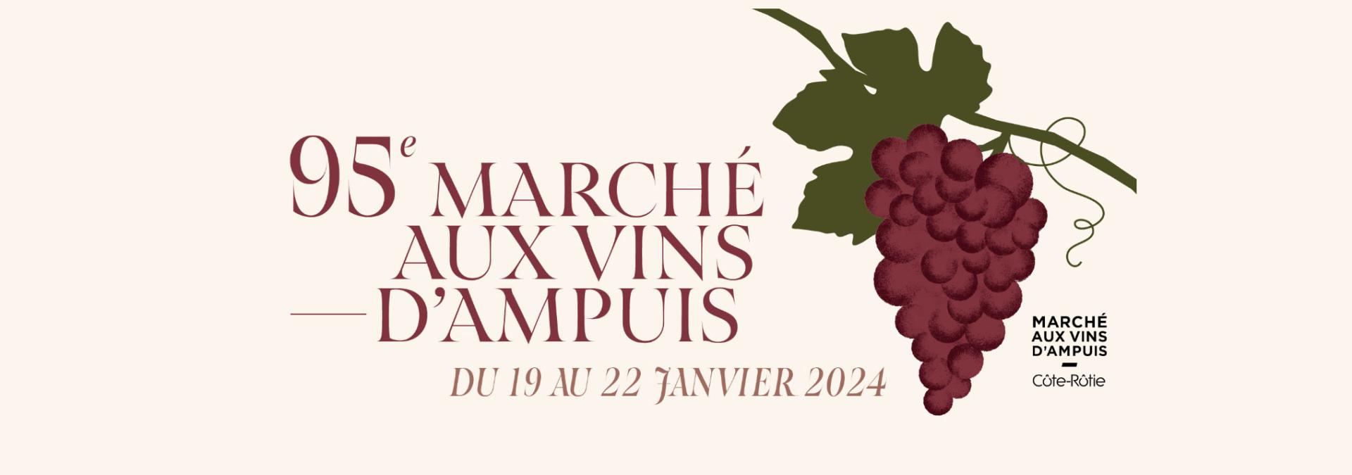 Affiche marché aux vins d'Ampuis 2024